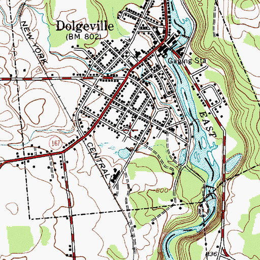 Topographic Map of Spofford Square, NY