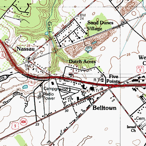Topographic Map of Saint Jude the Apostle Church, DE
