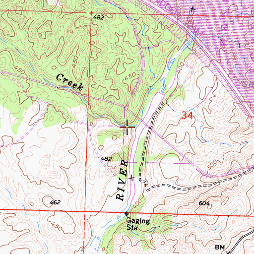 Topographic Map of Willow Creek, CA