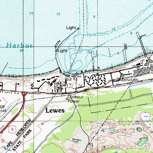 Topographic Map of Delaware River and Bay Authority Police Station, DE