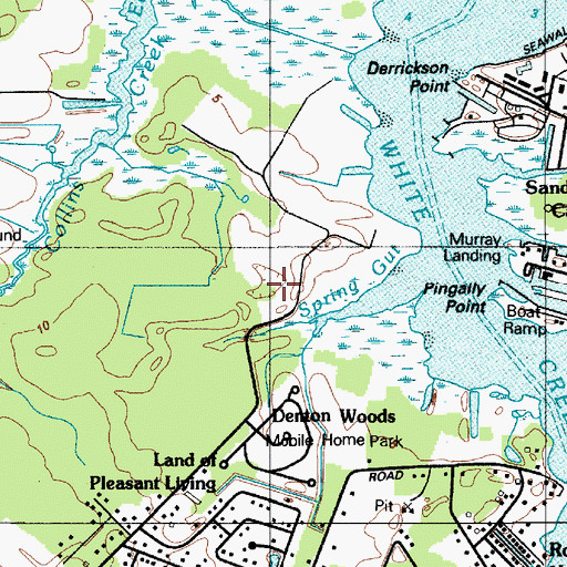 Topographic Map of Bethany Bay Golf Course, DE