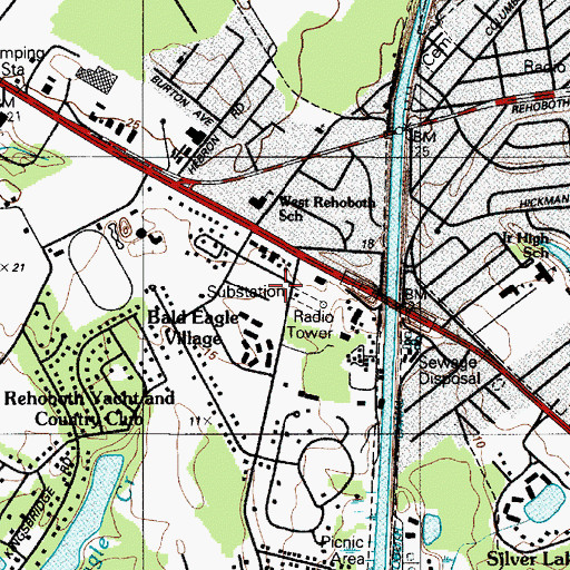 Topographic Map of Lutheran Church of Our Savior, DE