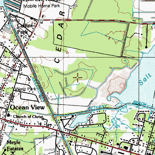 Topographic Map of The Salt Pond Golf Course, DE