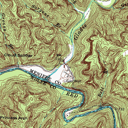 Topographic Map of Glendive Post Office (historical), KY