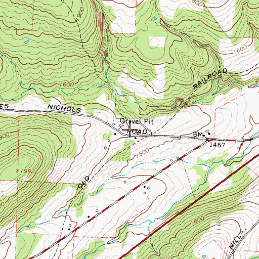 Topographic Map of New Michigan School (historical), NY