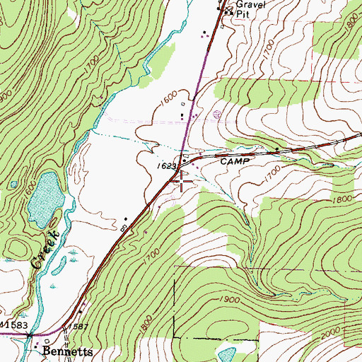Topographic Map of School Number 1 (historical), NY