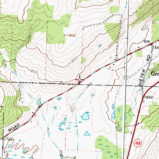 Topographic Map of Thorntree School (historical), NY