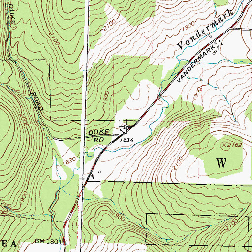Topographic Map of School Number 1 (historical), NY