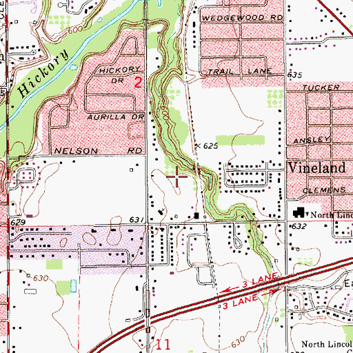 Topographic Map of Lake Michigan Catholic Schools, MI