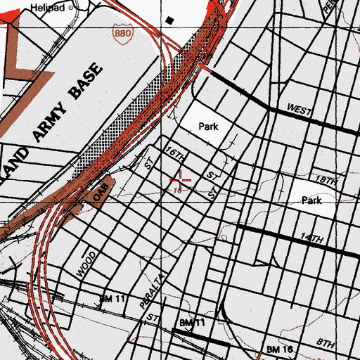 Topographic Map of Willow Manor School, CA