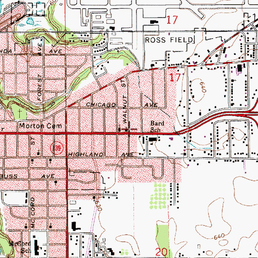 Topographic Map of Holy Temple Church of God, MI