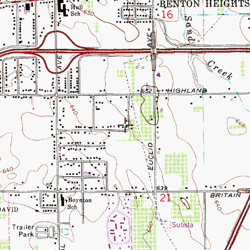 Topographic Map of Christian Light Baptist Church, MI