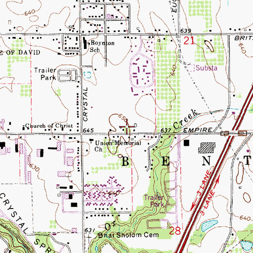 Topographic Map of Faith Evangelistic Church of God, MI