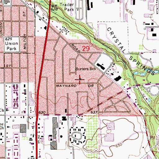 Topographic Map of Living Stones Church of God, MI