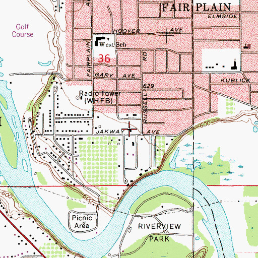 Topographic Map of Church of Jesus Christ of Latter-Day Saints, MI