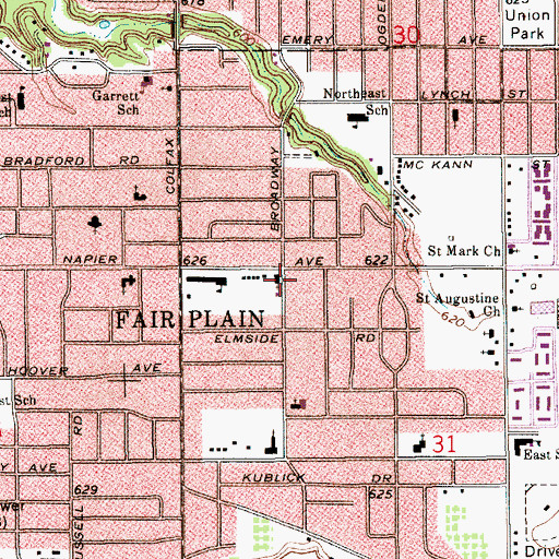 Topographic Map of Harbor Community Church, MI