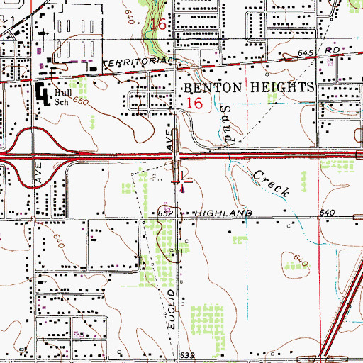 Topographic Map of Fellowship Baptist Mission Church, MI
