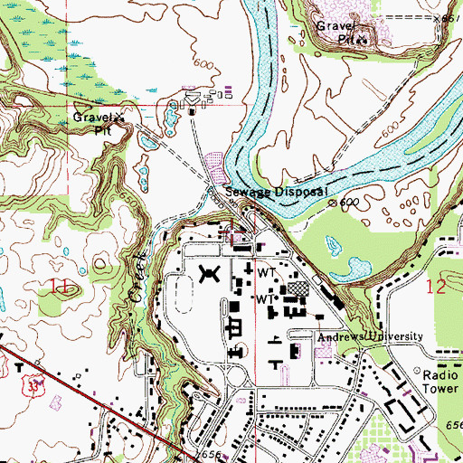 Topographic Map of Plant Services, MI