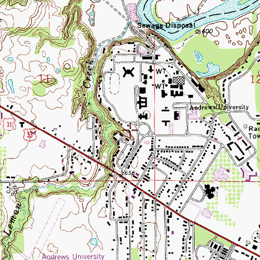 Topographic Map of University Relations Building, MI