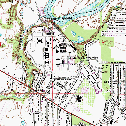 Topographic Map of Chan Shun Hall, MI