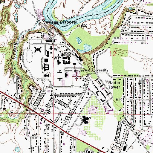Topographic Map of Price Hall, MI
