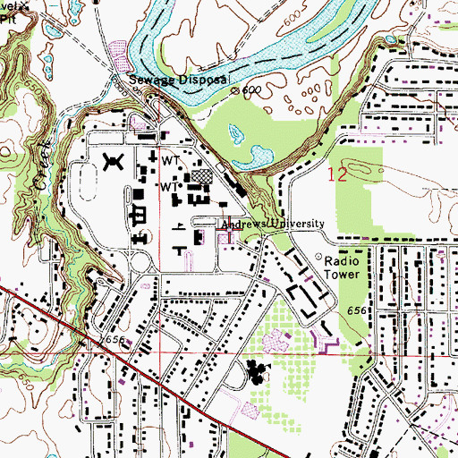 Topographic Map of Halenz Hall, MI