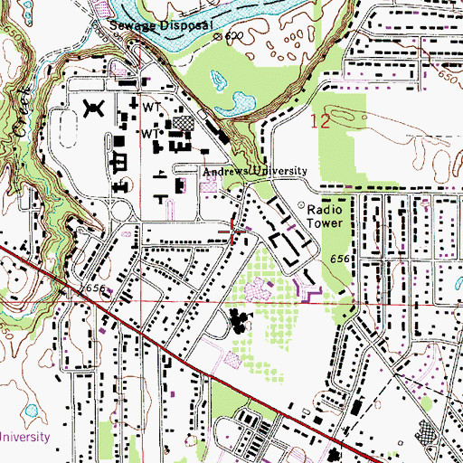 Topographic Map of Public Safety Department, MI