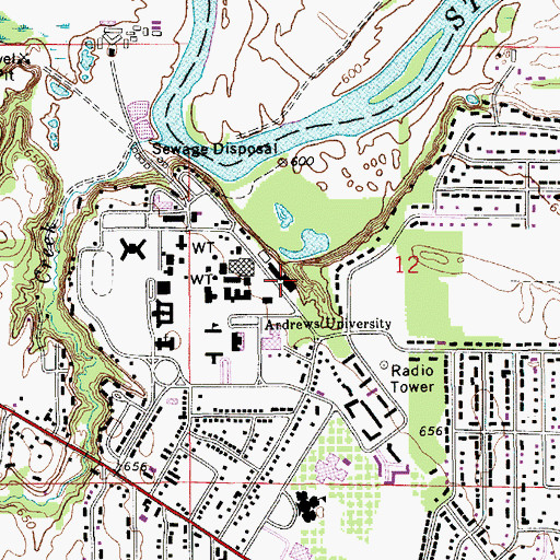 Topographic Map of Physical Therapy Building, MI