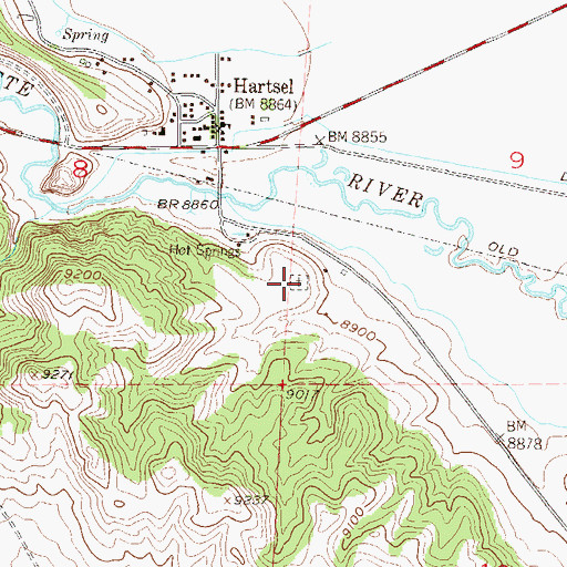 Topographic Map of Hartsel Cemetery, CO