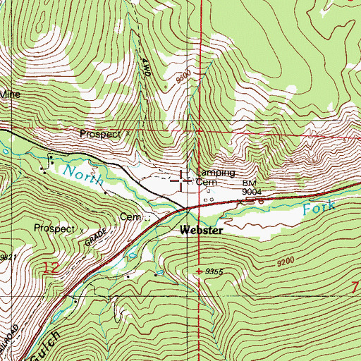 Topographic Map of Lamping Family Cemetery, CO