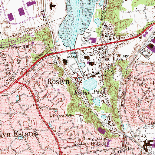 Topographic Map of Washington Manor, NY