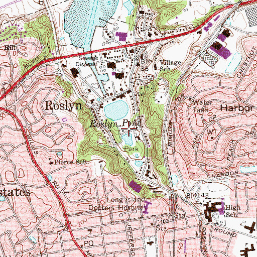 Topographic Map of American Legion Post Number 122, NY