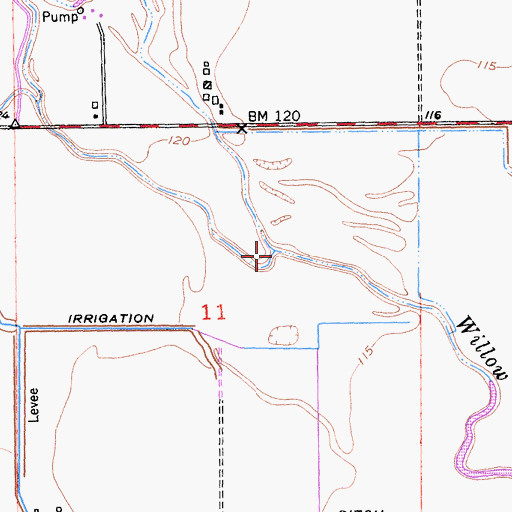 Topographic Map of Wilson Creek, CA