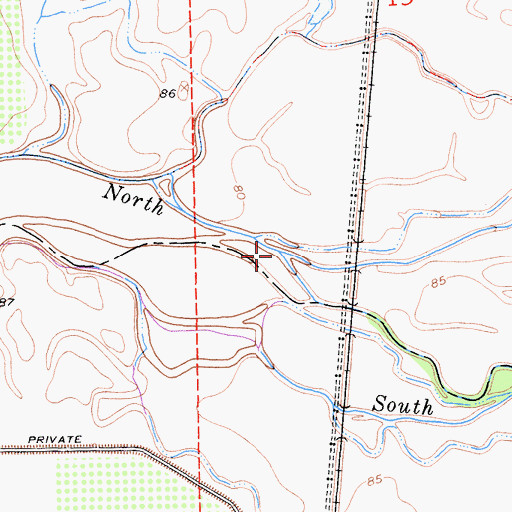 Topographic Map of Wilson Creek, CA