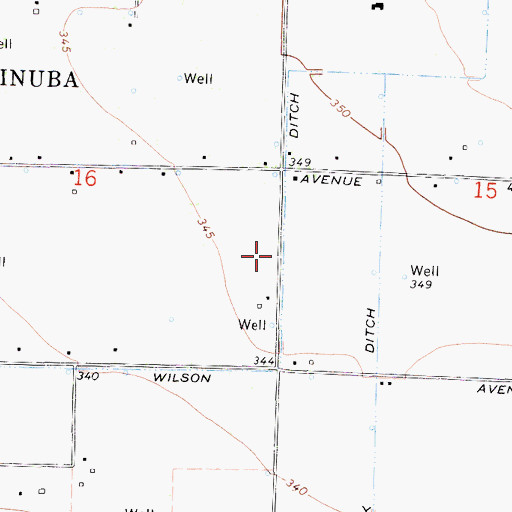 Topographic Map of Wilson Ditch, CA