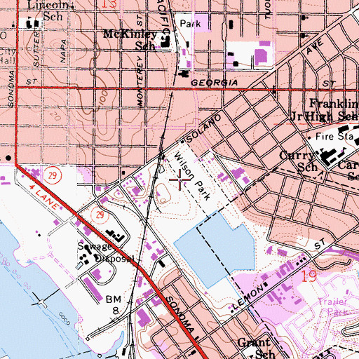 Topographic Map of Wilson Park, CA