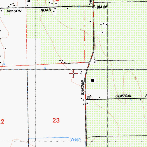 Topographic Map of Wilson School, CA