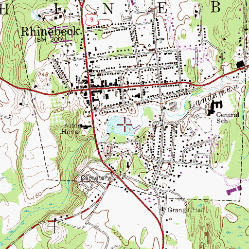 Topographic Map of Crystal Lake, NY