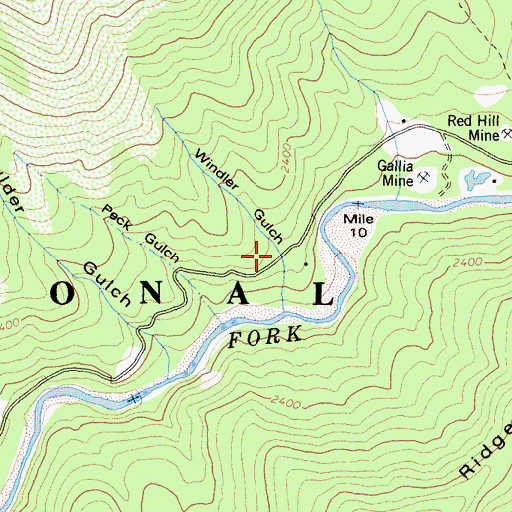 Topographic Map of Windler Gulch, CA