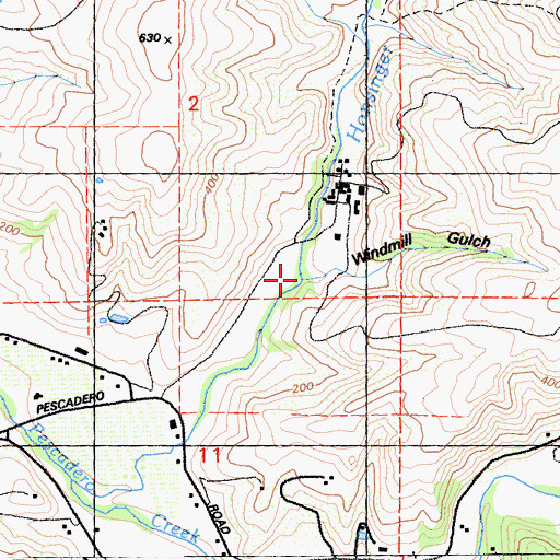 Topographic Map of Windmill Gulch, CA