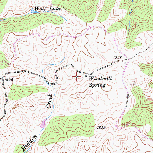 Topographic Map of Windmill Spring, CA