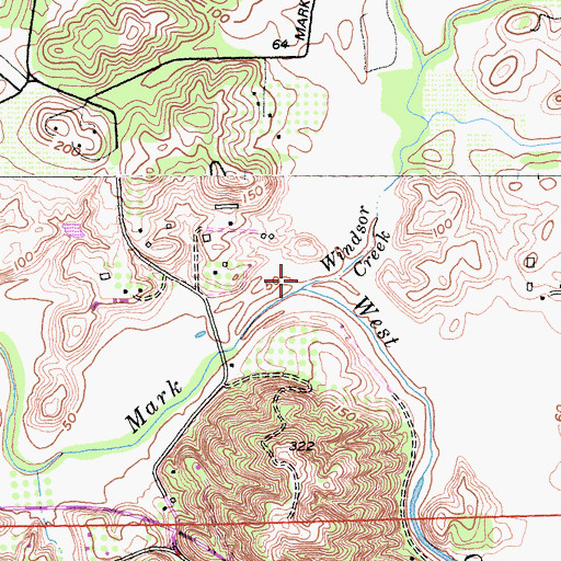 Topographic Map of Windsor Creek, CA