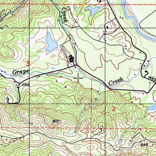 Topographic Map of Wine Creek, CA