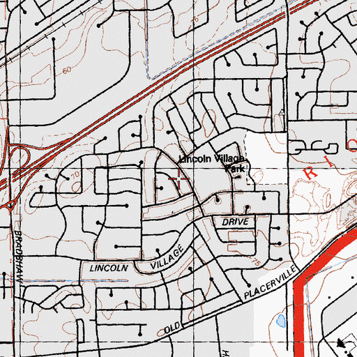 Topographic Map of A M Winn Elementary School, CA