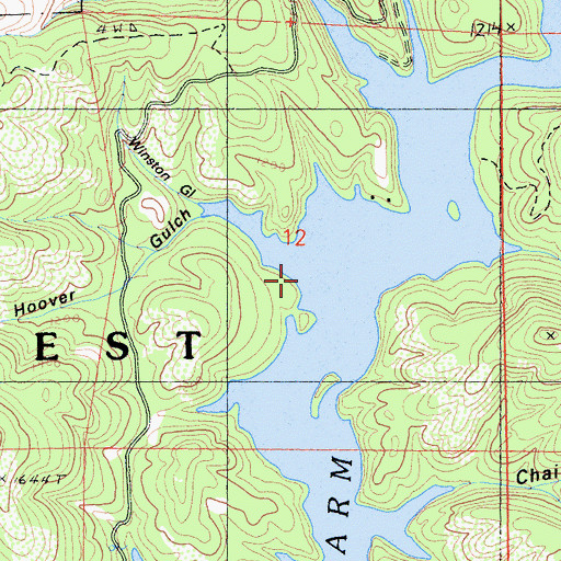 Topographic Map of Winston Gulch, CA