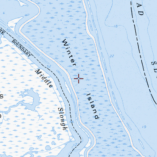 Topographic Map of Winter Island, CA