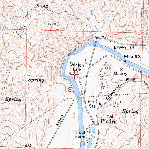Topographic Map of Winton Park, CA