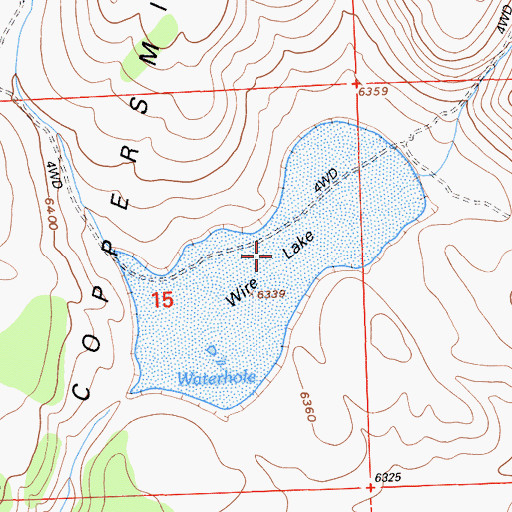 Topographic Map of Wire Lake, CA