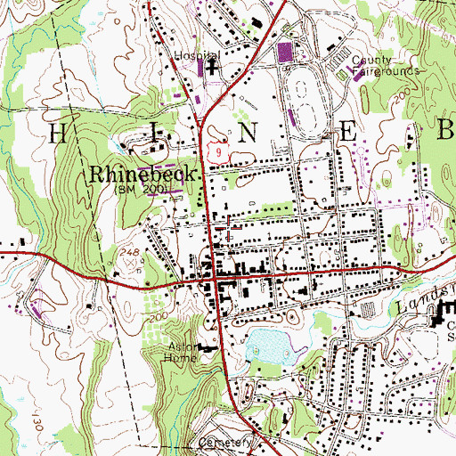 Topographic Map of Church of the Messiah, NY