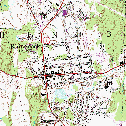 Topographic Map of Third Evangelical Lutheran Church, NY